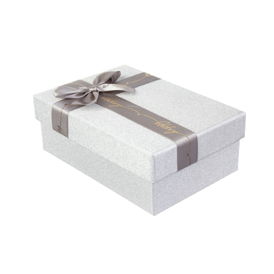 Коробка подарочная прямоугольная, цвет белый, 19,8 х 13,8 х 8 см HL-300-16