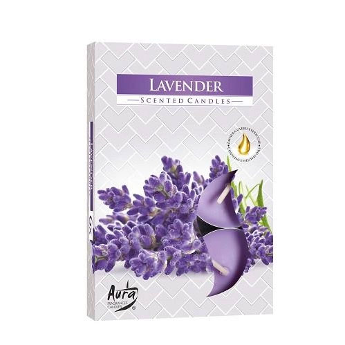 Свічка таблетка Bispol ароматична Lavender, 6 штук в упаковці p15-79