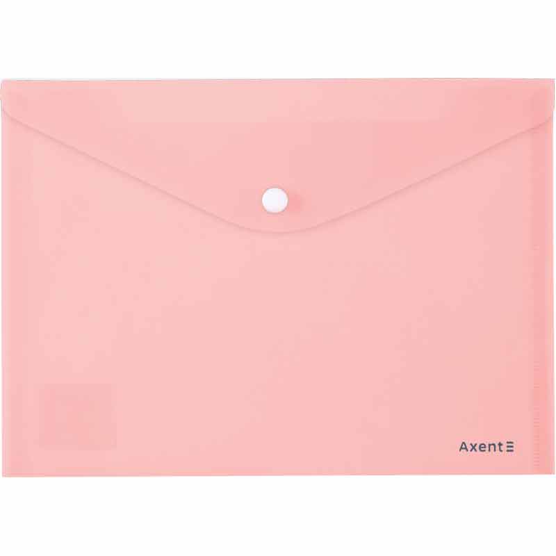 Папка Axent на кнопці A5, Pastelini, пластик, рожева 1522-10-A